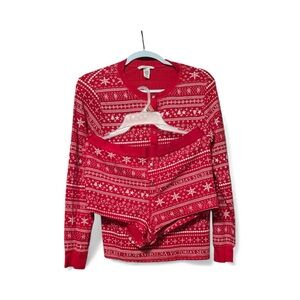 Victoria's Secret Red Holiday Pajama Set New Without Tag Size L